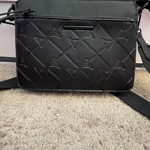 Black Aldo Embossed Crossbody Bag